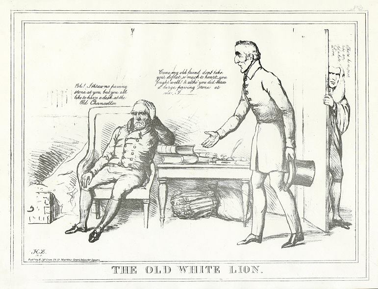 The Old White Lion (Duke of Wellington), John Doyle, HB Sketches, 1829