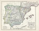 Iberian Peninsula in the 13th Century, published 1846