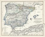 Iberian peninsula, Emirate of Cordoba 711-1028, published 1846