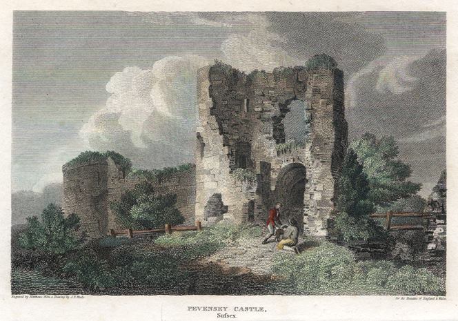 Sussex, Pevensey Castle, 1812