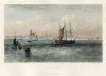 Lancashire, Liverpool from the sea, 1856