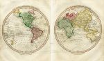 World in Hemispheres, 1823