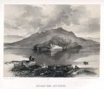 Yorkshire, Malham Tarn and House, stone lithograph, 1850