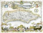 Sussex, Moule map, 1850