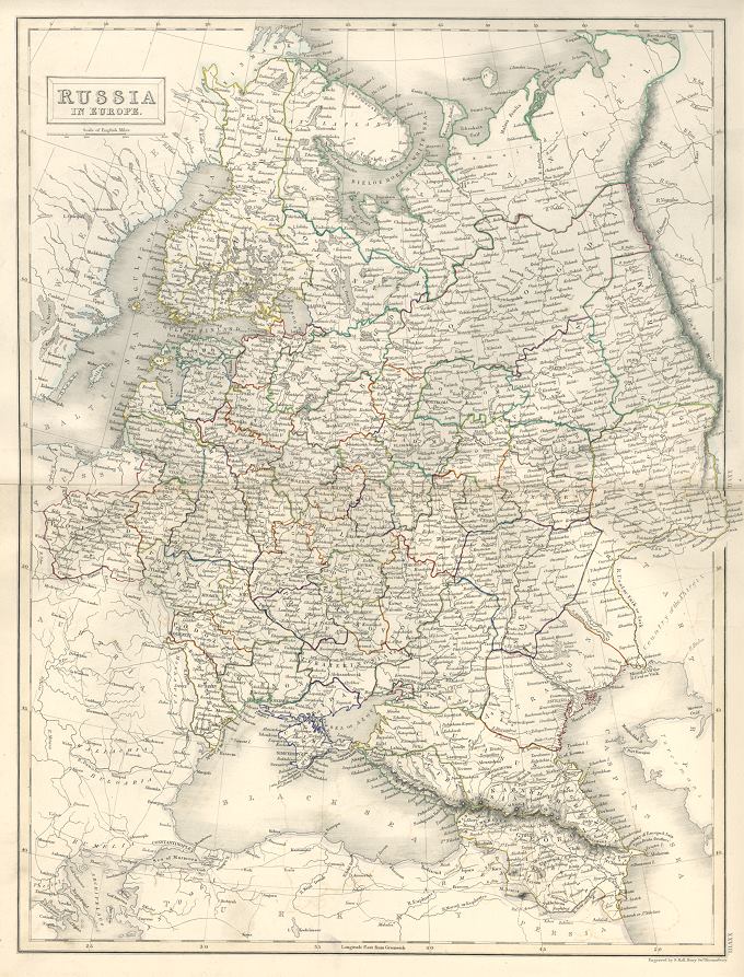 Russia in Europe (large map), 1846