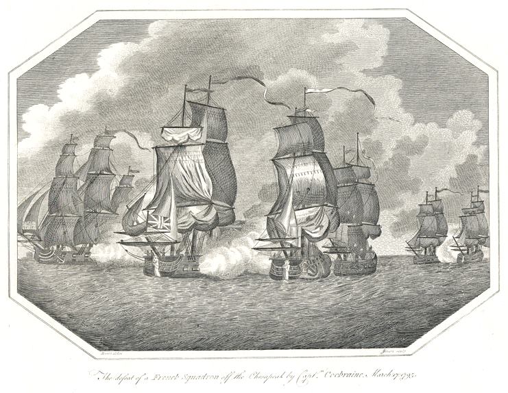 Defeat of a French Squadron off Chesapeak in 1795, published 1808