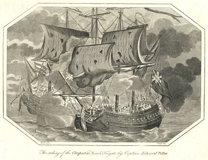 Taking of the Cleopatra by Captain Edward Pellew in 1793, published 1808
