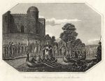 Kings of Wales rowing King Edgar down the River Dee in 973, published 1808