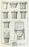 Egyptian architecture, column capitals, 1740