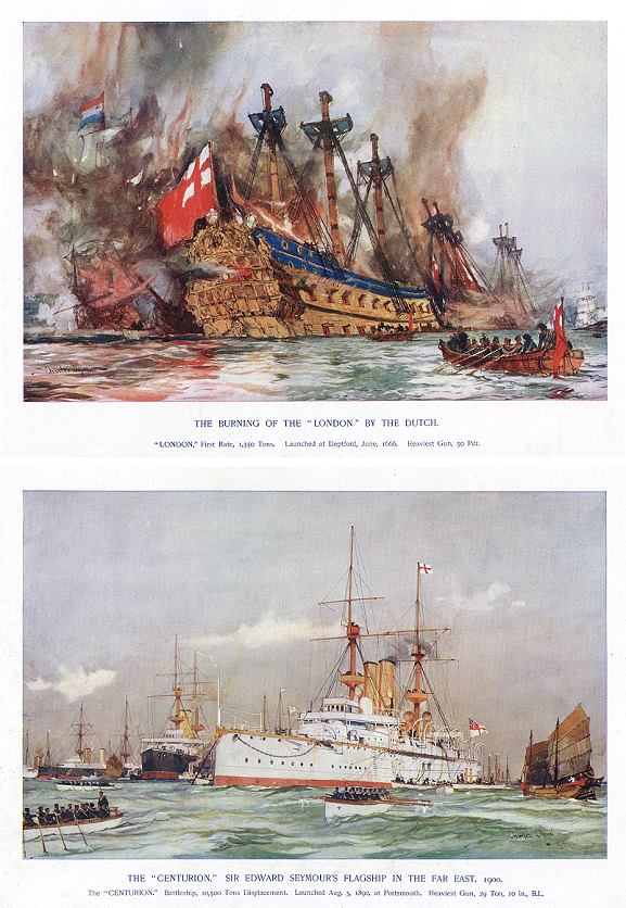 Naval, The 'Centurion', old and new, 1901