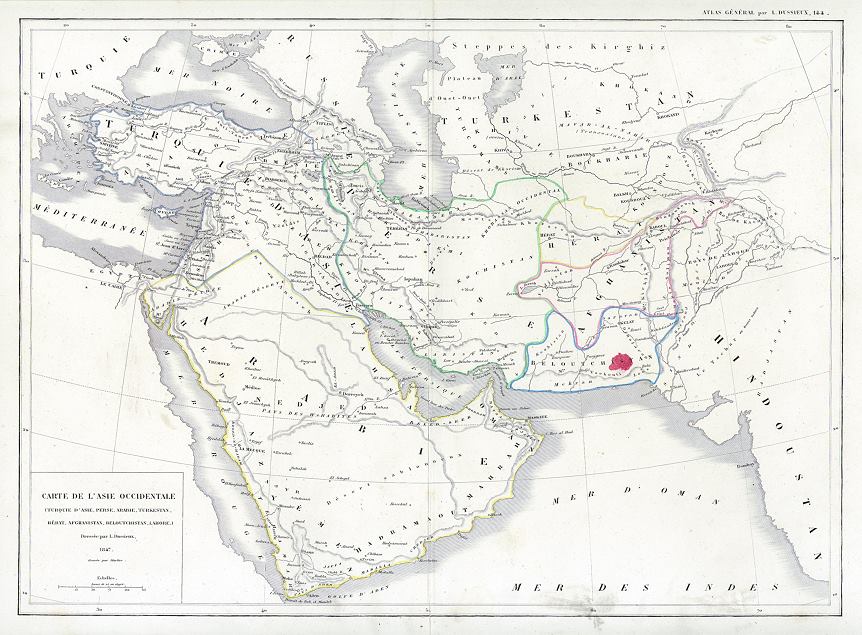 Arabia and Middle East, 1860