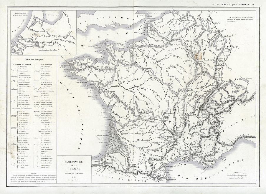 France, physical, 1860