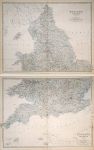England & Wales, large map on 2 sheets, 1861