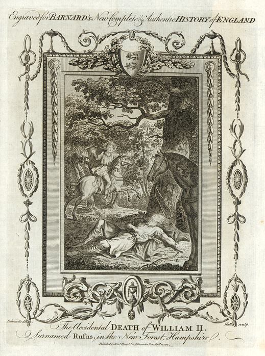 Death of William II (Rufus), published 1783