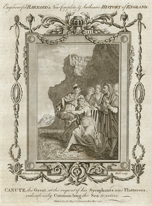Canute Commanding the Sea to retire, published 1783