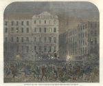 USA, Civil War, Riots in New York, attack on Tribune Newspaper, 1863