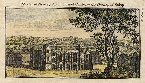 Shropshire, Acton Burnell Castle, 1760
