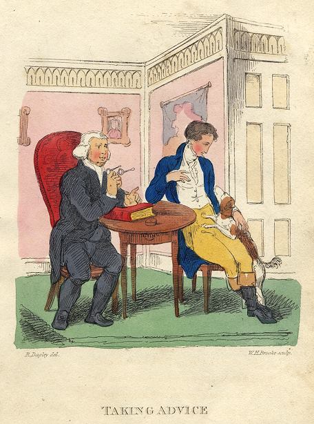 Taking Advice, Richard Dagley caricature, 1821