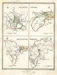 Wiltshire - Salisbury, Devizes, Marlborough & Westbury town plans, 1835