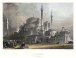 Turkey, St.Sophia in Constantinople, 1835