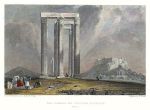 Greece, Athens, Temple of Jupiter Olympus, 1835