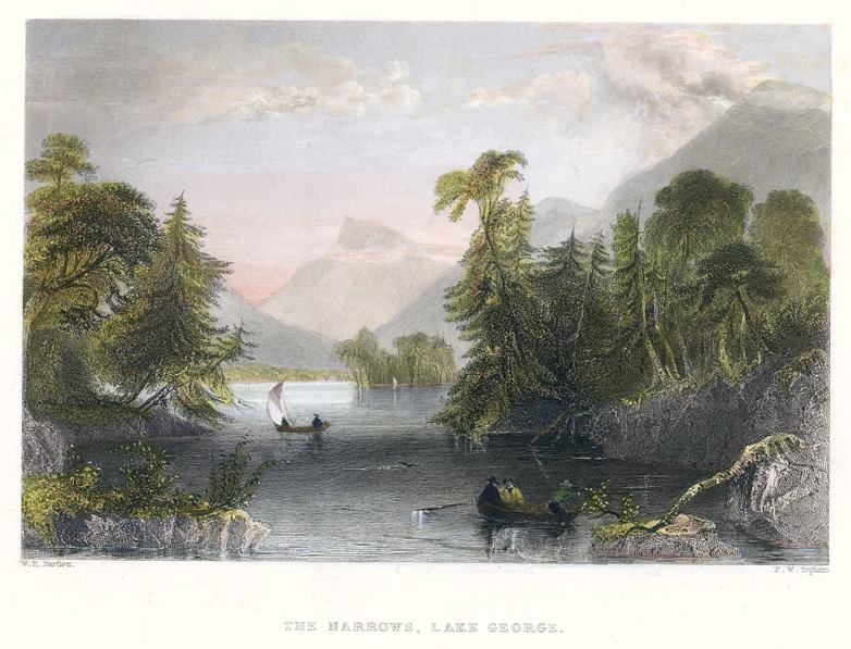 USA, The Narrows on Lake George, 1840