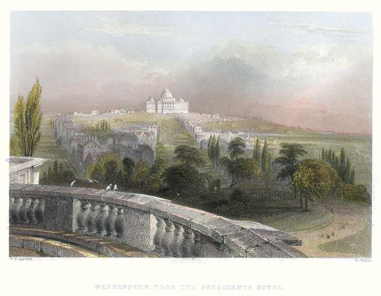 USA, Washington from the President's House, 1840