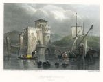 Greece, Bridge of Egnippo at Negropont, 1835