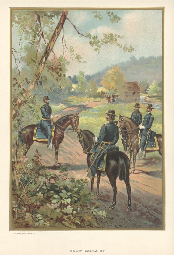 United States Army, Generals in 1864, published 1899