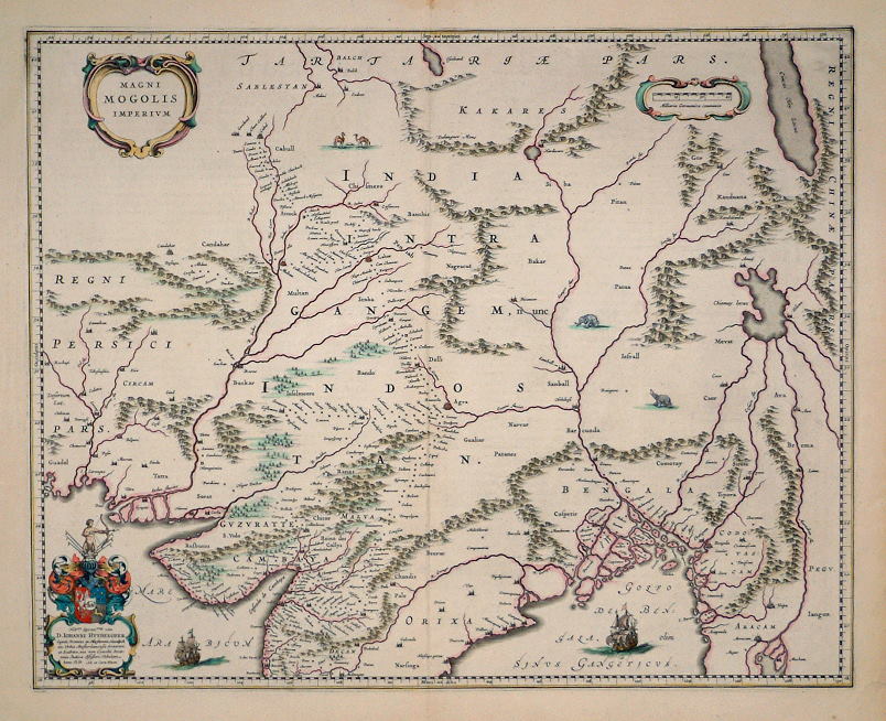 South central Asia (Magni Mogolis Imperium), Blaeu, 1638