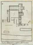 Yorkshire, Plan of Kirkstall Abbey, 1786
