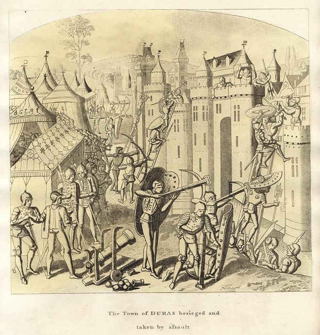 Town of Duras besieged and taken, published 1806