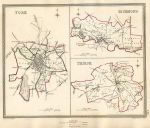 Yorkshire, York, Richmond & Thirsk borough plans, 1835