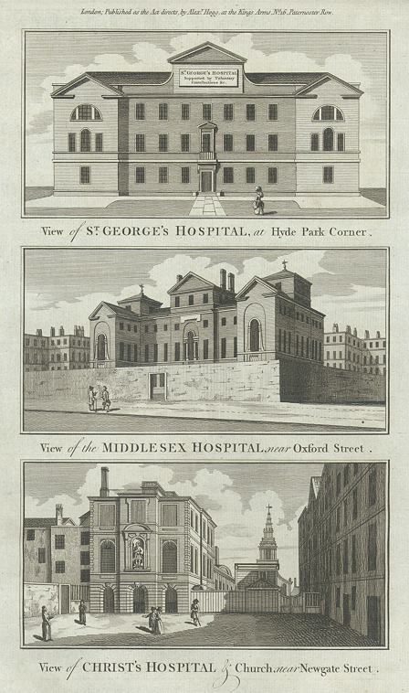 London, St.Georges, Middlesex & Christs Hospitals, 1790