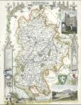 Bedfordshire, Moule map, 1850