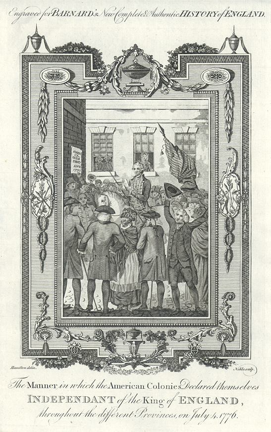 American Colonies Declare Independance in 1776, published 1783