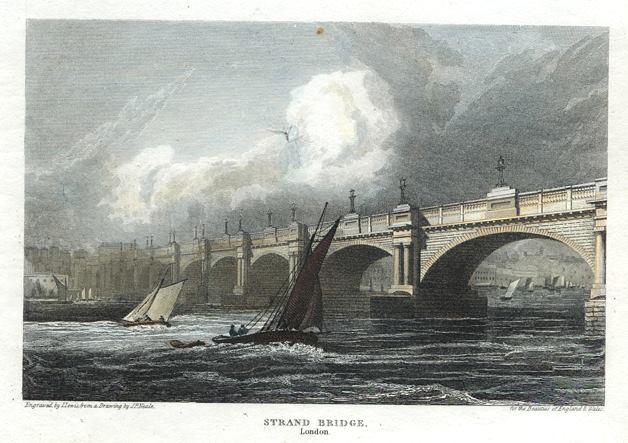 London, Strand Bridge, 1816