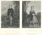 Prince & Princess of Wales (2 prints), 1860