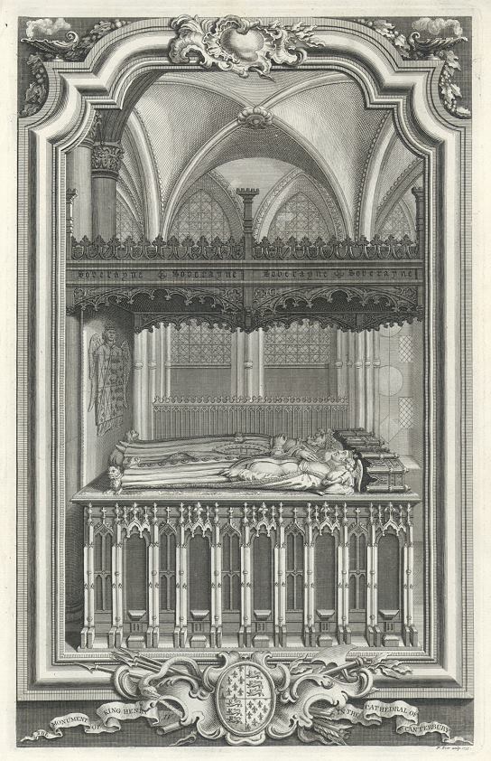 Monument of Henry IV in Canterbury Cathedral, published 1732