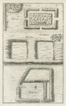 Egypt, Plans of various ruins, 1740