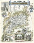 Gloucestershire, Moule map, 1850