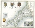 Cornwall, Moule map, 1850