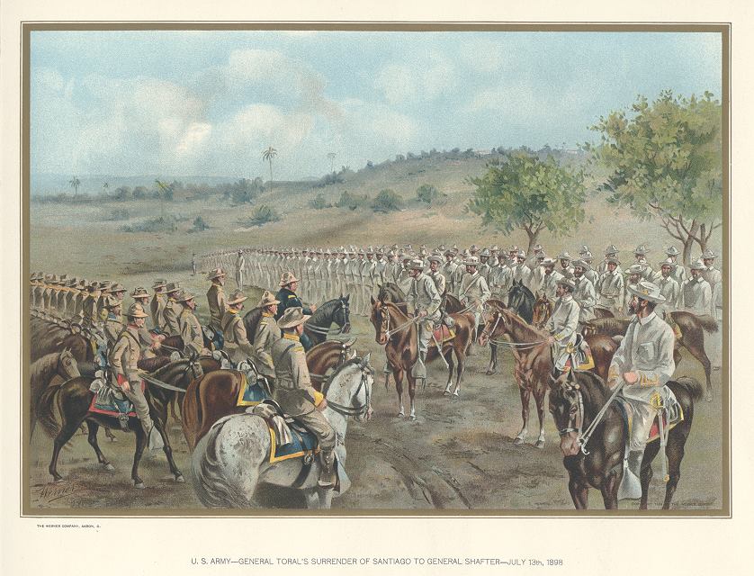 United States Army, General Toral's Surrender to General Shafter in 1898