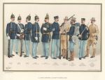 United States Army, Uniforms, (10 Infantry Figures) in 1899