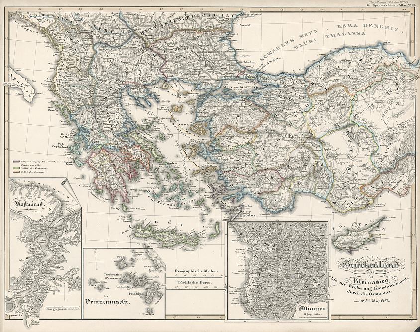 Greece and Asia Minor in 1453, published 1846