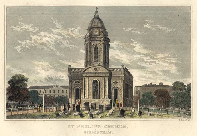 Warwickshire, Birmingham, St. Philips Church, 1829
