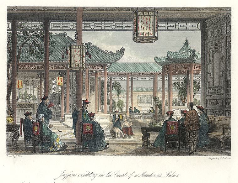 China, Jugglers in a Mandarin's Palace, 1843
