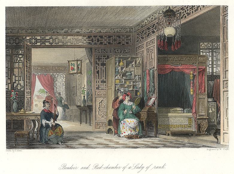 China, House Interior of a high-ranking Lady, 1843