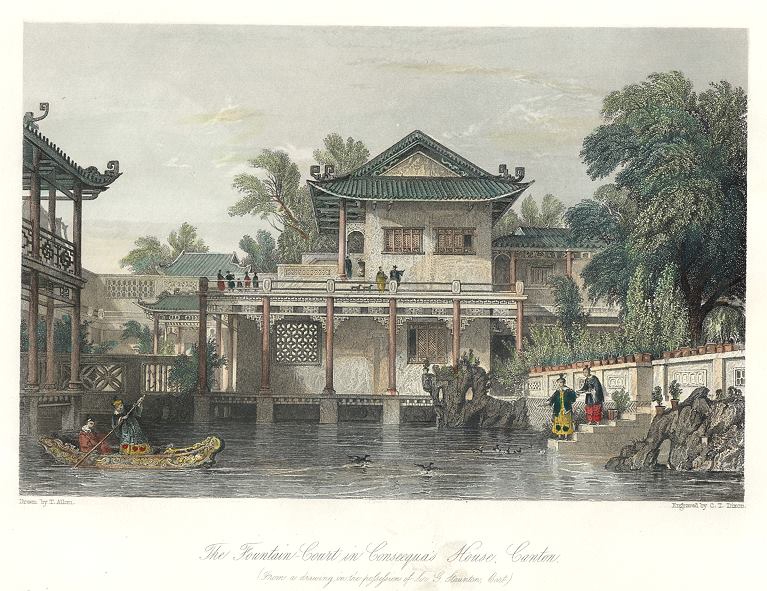 China, Canton, Fountain Court in Consequa's House, 1843