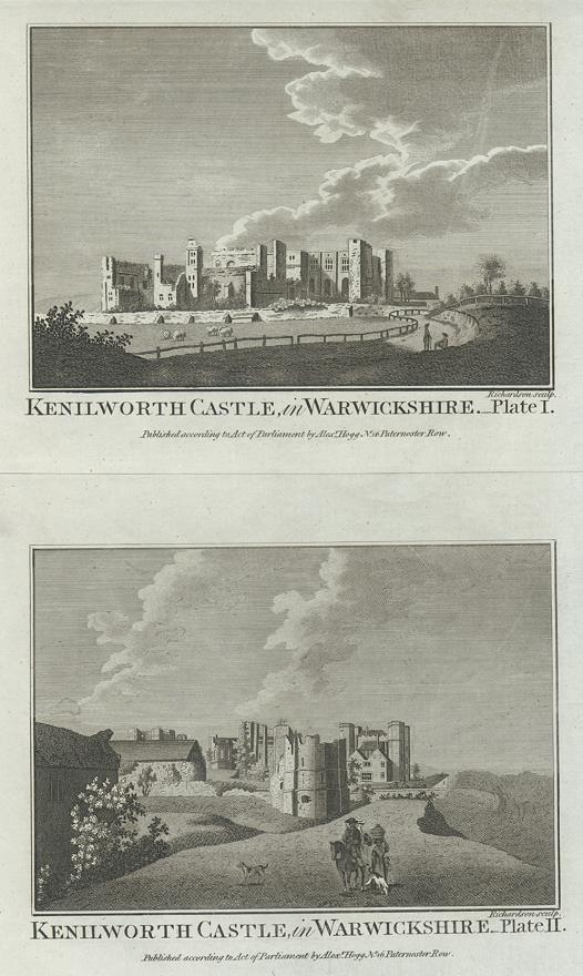 Warwickshire, Kenilworth Castle x 2, 1786